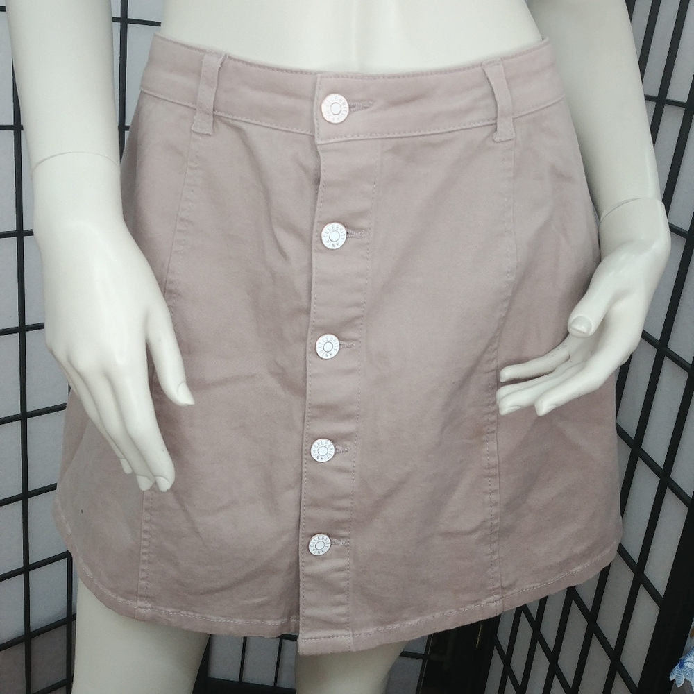 Celebrity Pink | mauve taupe button front aline 9